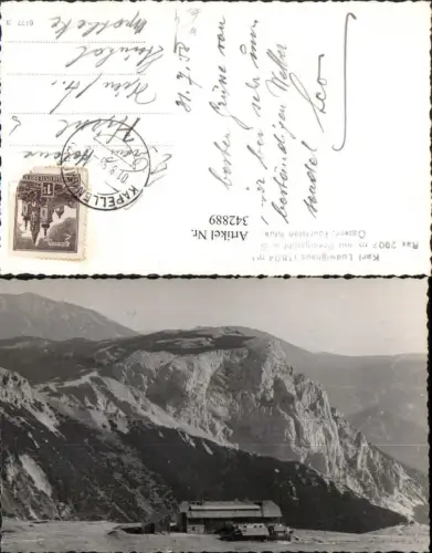 342889,Rax Karl Ludwig-Haus Berghütte m. Predigstuhl b. Prein Reichenau Bergkulisse