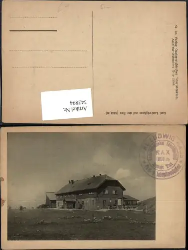 342894,Karl Ludwig-Haus Berghütte auf d. Rax b. Prein Reichenau