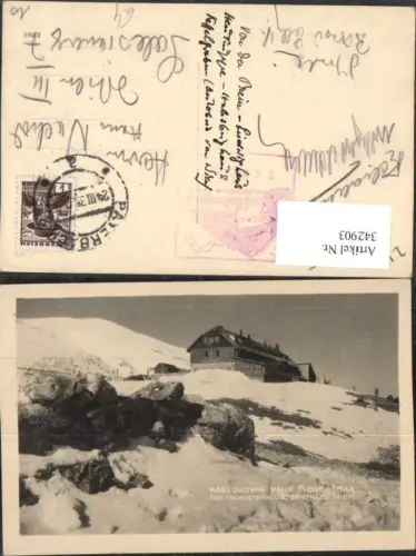 342903,Rax Karl Ludwig-Haus Berghütte b. Prein Reichenau Winterbild