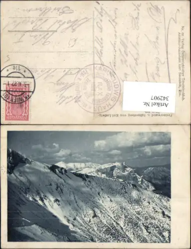 342907,Preinerwand u. Schneeberg vom Karl Ludwig-Haus b. Prein Reichenau Bergkulisse