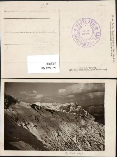 342909,Preinerwand u. Schneeberg vom Karl Ludwig-Haus b. Prein Reichenau Bergkulisse