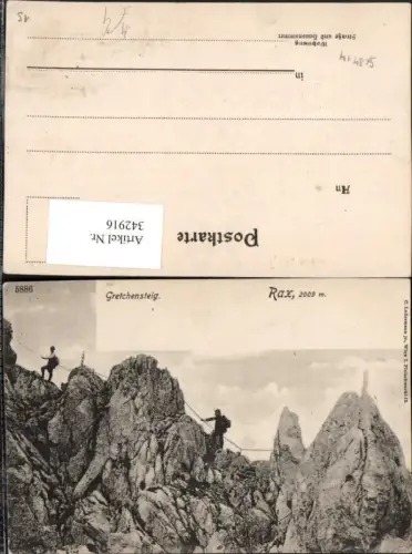 342916,Rax Gretchensteig b. Reichenau Kletterer Bergsteiger