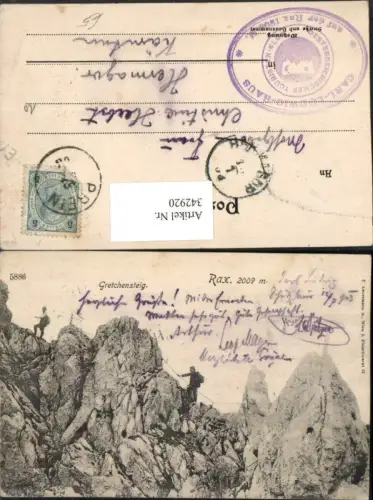 342920,Rax Gretchensteig b. Reichenau Kletterer Bergsteiger