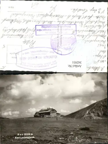 342931,Rax Karl Ludwig-Haus Berghütte b. Prein Reichenau