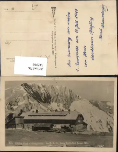 342940,Rax Karl Ludwig-Haus Berghütte b. Prein Reichenau Bergkulisse