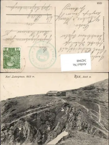 342948,Rax Karl Ludwig-Haus Berghütte b. Prein Reichenau
