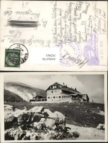 342963,Rax Karl Ludwig-Haus Berghütte b. Prein Reichenau