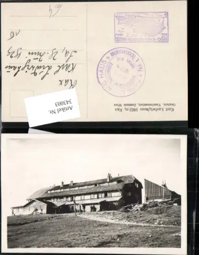 343003,Rax Karl Ludwig-Haus Berghütte b. Prein Reichenau