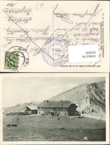 343020,Karl Ludwig-Haus Berghütte auf d. Raxalpe b. Prein Reichenau