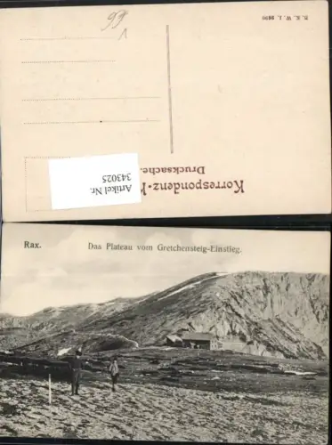 343025,Rax Plateau v. Gretchensteig Einstieg b. Reichenau Berghütte Bergkulisse pub B.K.W.I. 2690
