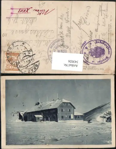 343026,Rax Karl Ludwig-Haus Berghütte b. Prein Reichenau Winterbild
