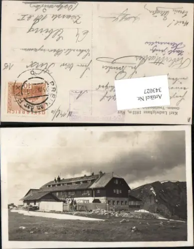 343027,Rax Karl Ludwig-Haus Berghütte b. Prein Reichenau Bergkulisse