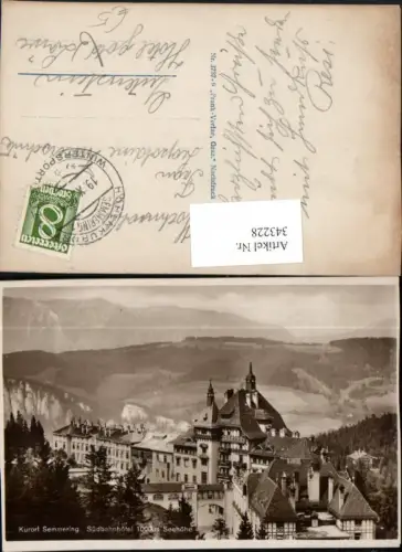 343228,Semmering Südbahnhotel Bergkulisse