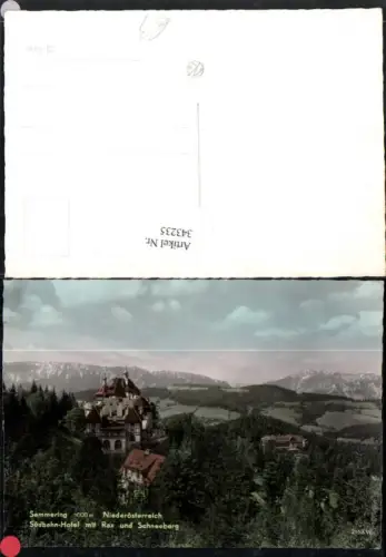 343235,Semmering Südbahnhotel m. Rax u. Schneeberg Bergkulisse