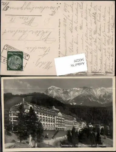 343239,Semmering Hotel Panhans m. Raxalpe Bergkulisse