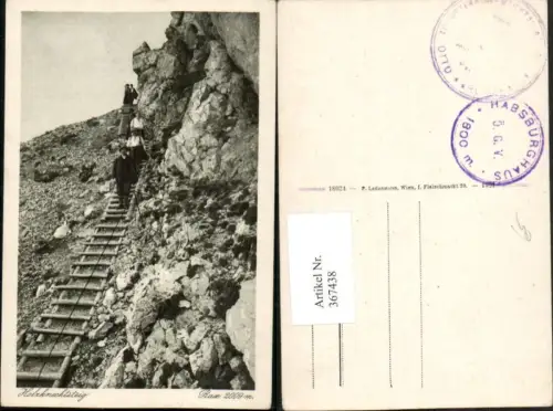 367438,Rax Holzknechtsteig b. Prein Bergsteiger Leiter