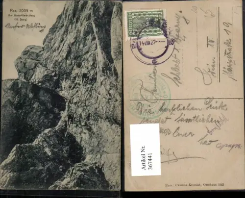 367441,Rax Am Hans-Haid-Steig b. Prein Bergsteiger Leiter