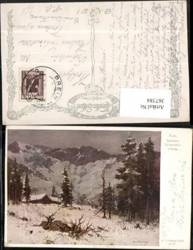 367584,Künstler AK Karl Ludwig Prinz Rax Siebenbrunnenwiese b. Reichenau pub B.K.W.I. 286euro12