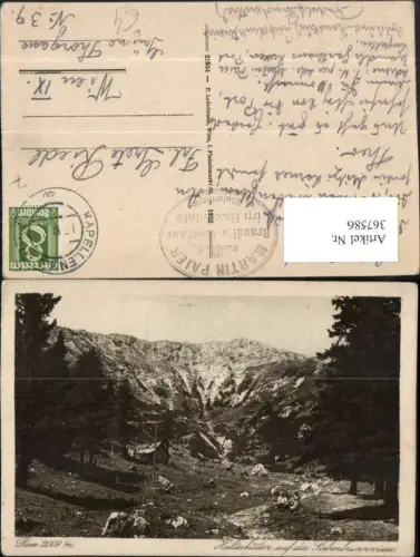 367586,Rax Halterhütten auf d. Siebenbrunnwiese b. Reichenau Bergkulisse