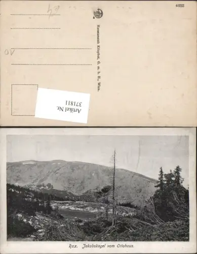 371811,Rax Jakobskogel vom Ottohaus b. Reichenau Bergkulisse pub Kilophot 25219