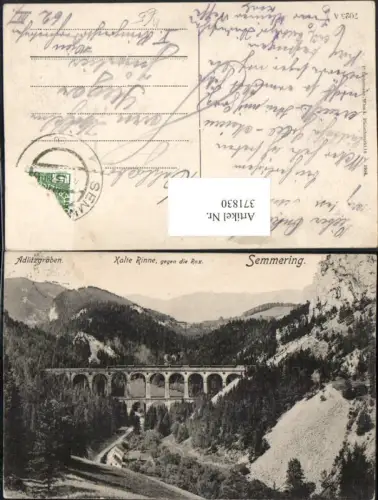 371830,Semmering Adlitzgraben Kalte Rinne Viadukt geg. Rax