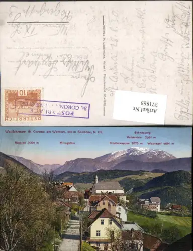 371865,St. Corona am Wechsel Teilansicht Bergkulisse