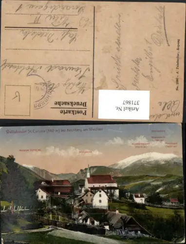 371867,St. Corona b. Kirchberg am Wechsel Teilansicht Bergkulisse