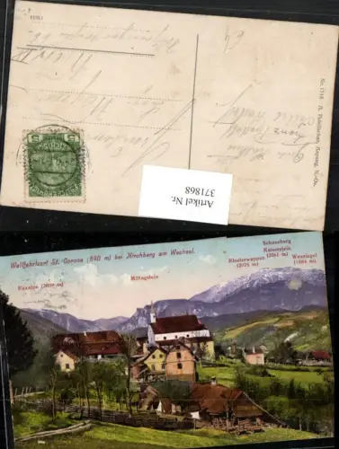 371868,St. Corona b. Kirchberg am Wechsel Teilansicht Bergkulisse