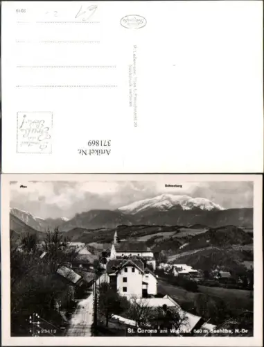 371869,St. Corona am Wechsel Teilansicht Bergkulisse