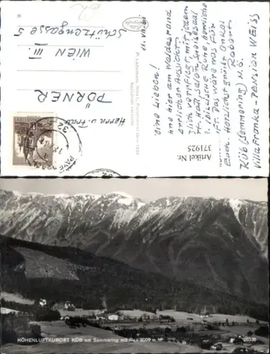 371925,Küb am Semmering Teilansicht m. Rax Bergkulisse