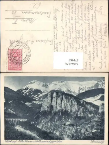 371962,Semmering Blick auf Kalte Rinne u. Polleroswand geg. Rax Bergkulisse
