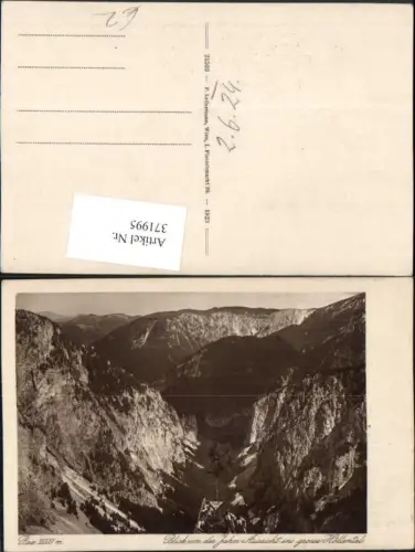 371995,Rax Blick von d. Jahn-Aussicht ins Höllental b. Schwarzau Reichenau Bergkulisse