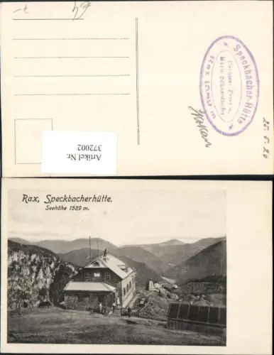 372002,Rax Speckbacherhütte Berghütte b. Breitenstein Bergkulisse