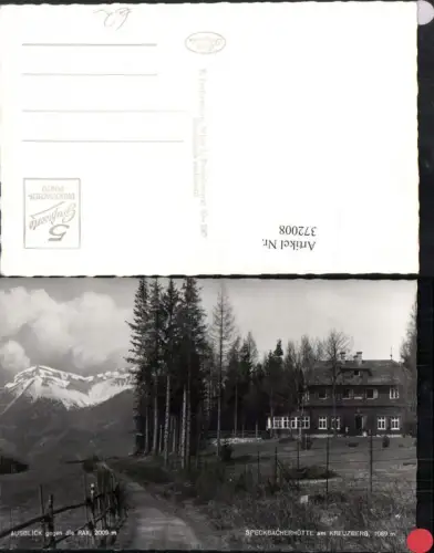 372008,Speckbacherhütte Berghütte am Kreuzberg b. Breitenstein geg. Rax Bergkulisse