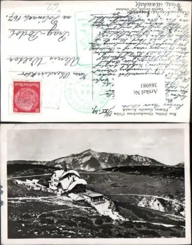 386981,Rax Ottoschutzhaus Berghütte b. Reichenau Bergkulisse