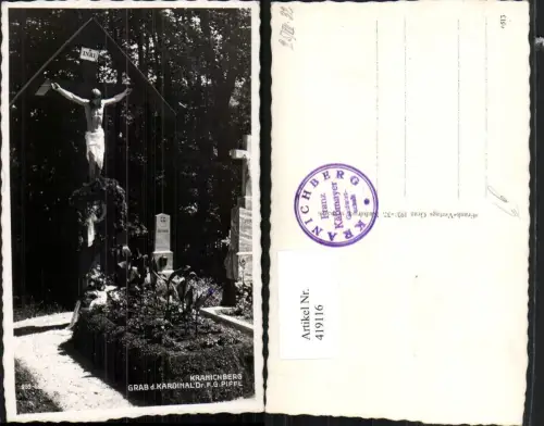 419116,Kranichberg b. Kirchberg Grab des Kardinal Dr. F. G. Piffl
