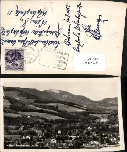 419165,Reichenau an d. Rax Teilansicht Hotel Fischer Bergkulisse