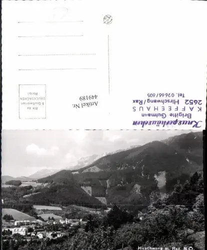 449189,Hirschwang Teilansicht m. Rax Bergkulisse