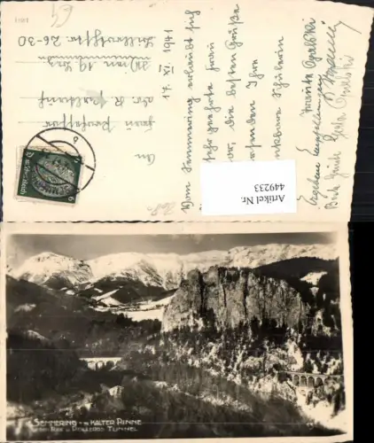 449233,Semmering Kalte Rinne Viadukt m. Rax Bergkulisse