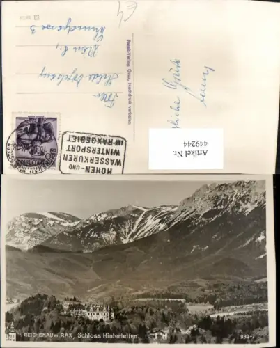 449244,Reichenau Schloss Hinterleiten m. Rax Bergkulisse