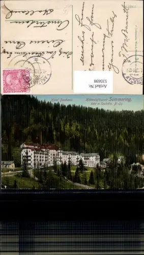 535698,Semmering Hotel Panhans pub Ledermann 11833 Pb.