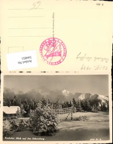 544851,Raxbahn Rax Reichenau Schneeberg Blick