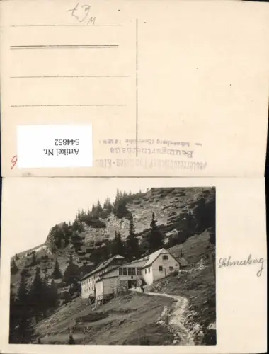 544852,tolle Foto-AK Puchberg am Schneeberg Baumgartnerhaus