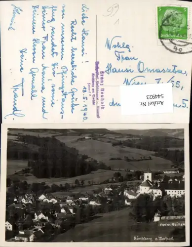 544923,tolle Foto-AK Kirchberg am Wechsel pub Foto Reiter Stp. Neuhold Fleischhauerei