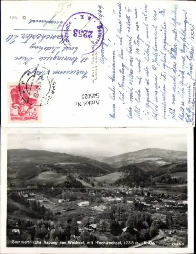 545025,Aspang am Wechsel Zensur Zensurstempel