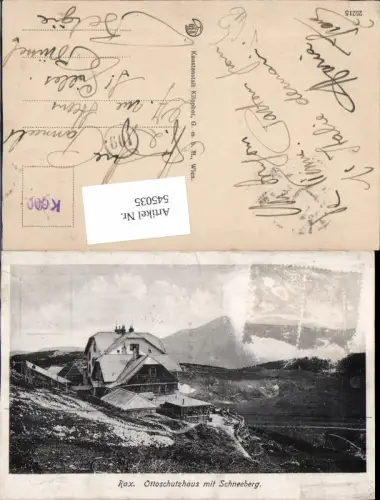 545035,Rax Ottoschutzhaus m. Schneeberg b. Reichenau pub Kilophot 25215