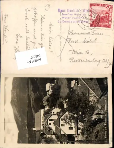 545077,St. Corona am Wechsel Teilansicht Stp. Hantich Waldhof Hotel