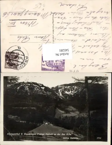 545281,Preiner Gscheid Prein a.d. Rax Reichenau Geyschläger Gasthaus