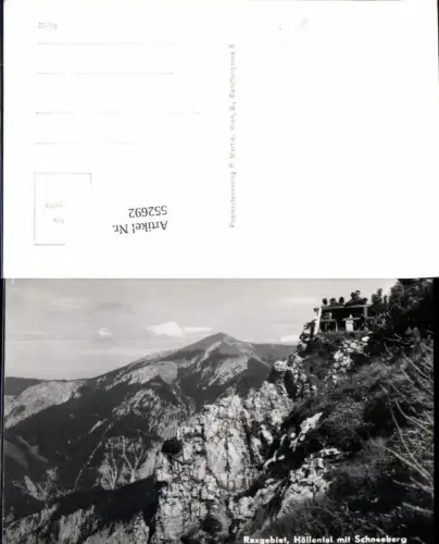 552692,Rax Raxgebiet Höllental m. Schneeberg Reichenau