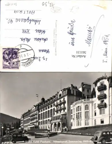 561131,Semmering Grand Hotel Panhans m. Oldtimer Autos Auto